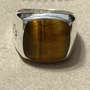 David Yurman Exotic Stone Tiger’s Eye Signet Man R